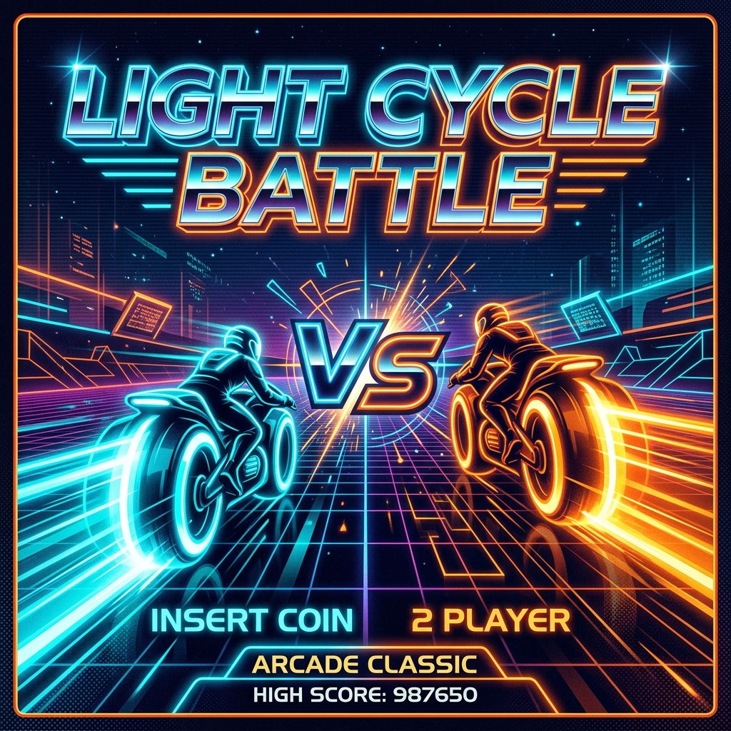 Light Cycle Battle VS Poster
